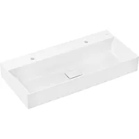 Hansgrohe Xevolos E Aufsatzwaschtisch, 2 Hahnlöcher, ohne Überlauf, SmartClean,