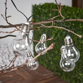 Star Trading LED-Lichterkette Solar 1,8 m Transparent Warmweiß