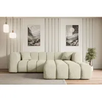 altdecor Ecksofa Ottomane Rechts OLEA-L1 - 231x173x74 cm Beige