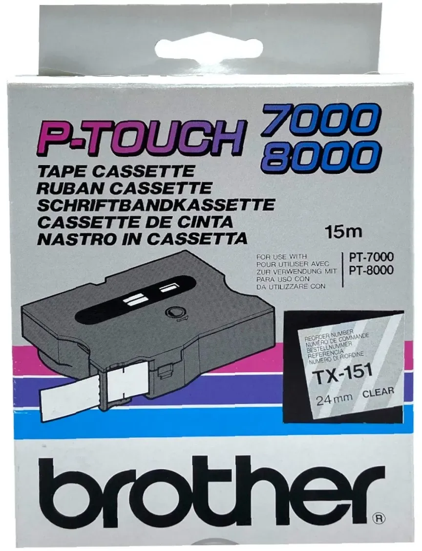 Original Brother Farbband TX 151 für PT 7000 8000 laminiert