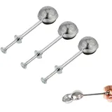 YYCFB Puderzuckerstreuer 3 Stück Staub Stab für Zucker, Edelstahl-Pulverstreuer, Kakaostreuer, Zuckerstreuer Schokopulver, Mehlstreuer für Kakaopulver Schokopulver Zucker Zimt Mehl Gewürz