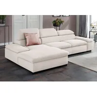 Home affaire Ecksofa Alberto L-Form, mit Kopfteilverstellung, wahlweise mit Bettfunktion beige