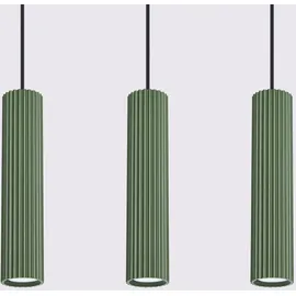 Sollux Lighting Karbon 3-flg. 45 cm Aluminium grün
