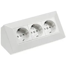 ChiliTec Schuko-Steckdose 3-fach Weiß 2 St.