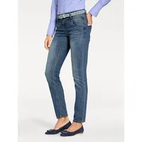Heine Bequeme Jeans HEINE, Damen, Gr. 17, Kurzgrößen, blau