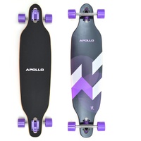 Apollo Longboard Makira Komplettboard mit High Speed ABEC Kugellagern, Drop Through Freeride Skaten Cruiser Board