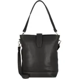 Plevier Bow Schultertasche Leder 30 cm Laptopfach schwarz