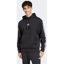 adidas Essentials 3 Stripes Fleece Hoodie Herren Black/White S