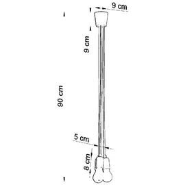 Sollux Diego 3-flg. dimmbar 60 cm orange