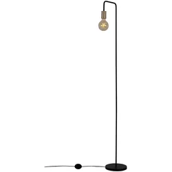 Stehleuchte Beistellleuchte Standlampe gebogen schwarz Metall E27 Wohnzimmer