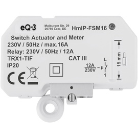 eQ-3 Homematic IP Schalt-Mess-Aktor Unterputz 16A, Schaltaktor mit Strommesssensor (150239A0)