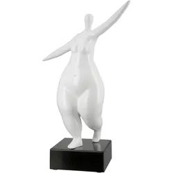 Dekofigur CASABLANCA BY GILDE "Skulptur Lady", weiß, B:28cm H:37cm T:14cm, Kunstharz, Dekofiguren