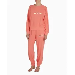 Emporio Armani für Damen. EW000500_AF10882 Trainingsanzug Iconic rosa (XL), Heimtextilien, Baumwolle, Polyester, Langarm