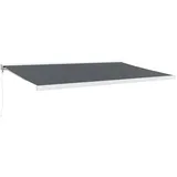 vidaXL Einziehbar Markise 500 x 300 cm anthrazit 3154540