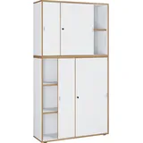 VCM Holz Büroschrank Aktenschrank Salia 5-fach Breite 100 cm Schiebetüren