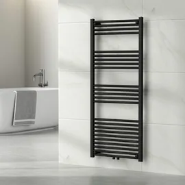 neu.haus Handtuchheizkörper Voss 600 x 1400 mm 655 W schwarz Mittelventil