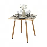 Relaxdays Eckiger Esstisch 75 x 75 x 75 cm bronze
