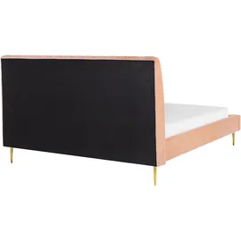 Beliani Marville 180 x 200 cm Pfirsichrosa