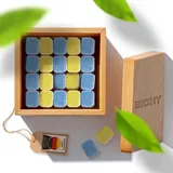 BiOHY All-in-One Spülmaschinen Tabs (40 Tabs) + Aufbewahrungsbox aus Holz | Phosphatfrei |Für die tägliche Reinigung von Geschirr & Besteck | Gegen hartnäckigste Fett- & Essensreste | Kraftvoll