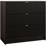 Mirjan24 Tireno 80 x 75 x 40 cm Schwarz Molet