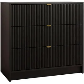 Mirjan24 Tireno 80 x 75 x 40 cm Schwarz Molet