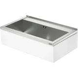 NOVUM 80 weiß Edelstahl Ausgussbecken