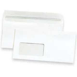 TATMOTIVE PREMIUM 1.000 Briefumschläge DIN lang Mit Fenster, kein Austrocknen bis 5 Jahre, 220 x 110 mm, 80 g/qm