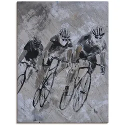 Artland Wandbild »Fahrrad fahren im Regen«, Fahrräder, (1 St.), als Alubild, Outdoorbild, Leinwandbild, Poster in verschied. Größen Artland Farbe Bild(er): grau
