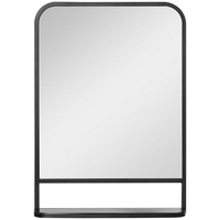 Homcom Wandspiegel mit Ablagefläche Schwarz (Farbe: Schwarz)
