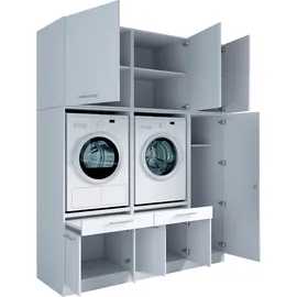 laundreezy Mehrzweckschrank-Set 186 x 238 x 68 cm Weiß