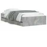 vidaXL Bettgestell 75 x 190 cm Betongrau