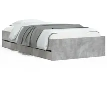 vidaXL Bettgestell 75 x 190 cm Betongrau