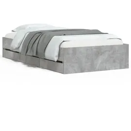 vidaXL Bettgestell 75 x 190 cm Betongrau