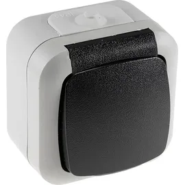 ChiliTec Feuchtraum Steckdose IP44 250V ac 16A, Aufputz Rahmen, grau