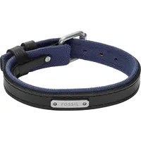 Fossil Everett Armband Leder Metall schwarz JA7316998