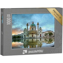 puzzleYOU Puzzle Puzzle 1000 Teile XXL „Karlskirche in Wien, Österreich“, 1000 Puzzleteile, puzzleYOU-Kollektionen Österreich