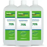 ferdoclean 3L (3 x 1 Liter) Isopropanol 70% | Lösungsmittel 3000ml Alkohol Lackreiniger für Folierung | Bildschirmreiniger | Entfetter - Reinigungsmittel 3L IPA