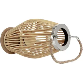 H & S Collection Laterne Kmtp Boho Bambus Beige