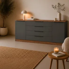 borchardt Möbel Tom 200 x 72 x 35 cm grau