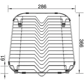 Blanco Abtropfrost 34 x 40 x 3 cm Silber