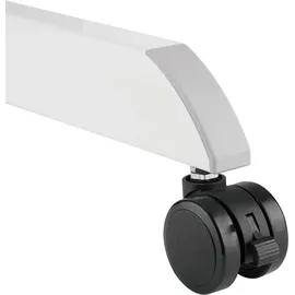 Maclean Brackets Höhenverstellbarer Laptoptisch mit Rollen Sitz-steh-Schreibtisch Gasfeder Höhenverstellbar bis max. 113cm 30 Grad Neigbar Belastbar bis 8kg (Weiße Farbe)