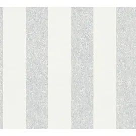 A.S. Création Vliestapete Streifen 53 cm x 10 m 390291 Grau/Weiß