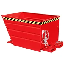 Bauer Kippbehälter Stahlblech 900 mm rot
