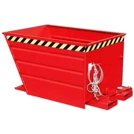 Bauer Kippbehälter Stahlblech 900 mm rot
