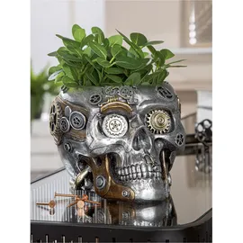 Gilde Steampunk Skull 18 x 14 cm Silber