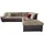 DOMO collection Ecksofa Kunstleder 2-Sitzer Braun