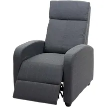 MCW Relaxsessel F76 Stoff/Textil 75 x 112 x 87 cm Grau mit Liegefunktion