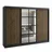 A&J MöbelLand Schiebetürenschrank NORIVO 200 x 210 x 60 cm Schwarz