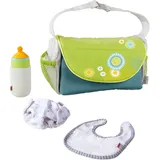 Haba Wickeltasche "Sommer" Puppenzubehör 4-teilig - Tasche mit Accessoires, bunt, waschbar, ab 18 Monaten