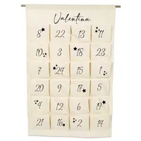 minimutz XL Adventskalender mit Name personalisiert für Kinder | 24 Taschen zum selber Befüllen groß | Kalender aus Stoff Adventszeit Weihnachten